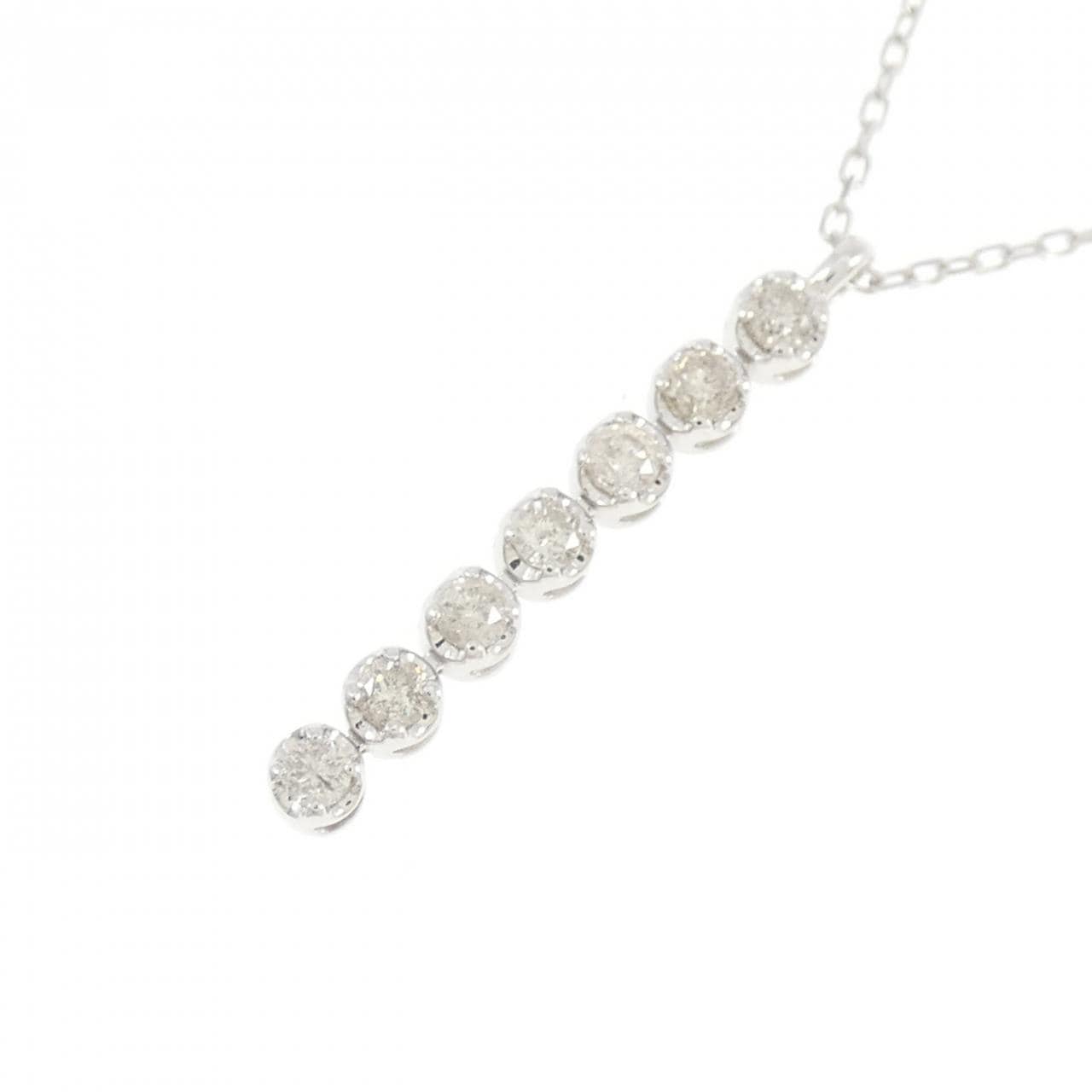K10WG ダイヤモンド ネックレス 0.20CT