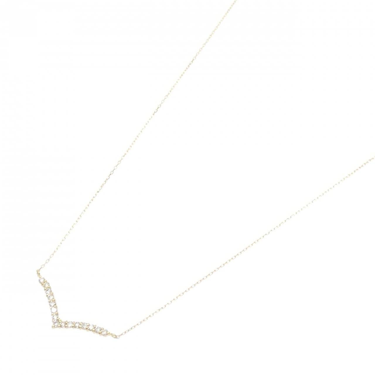 [BRAND NEW] K18YG Diamond necklace 0.20CT