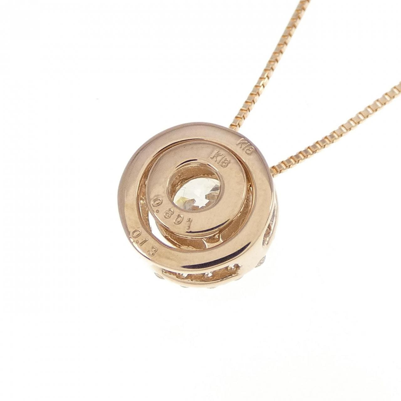 K18PG 2WAY ダイヤモンド ネックレス 0.301CT