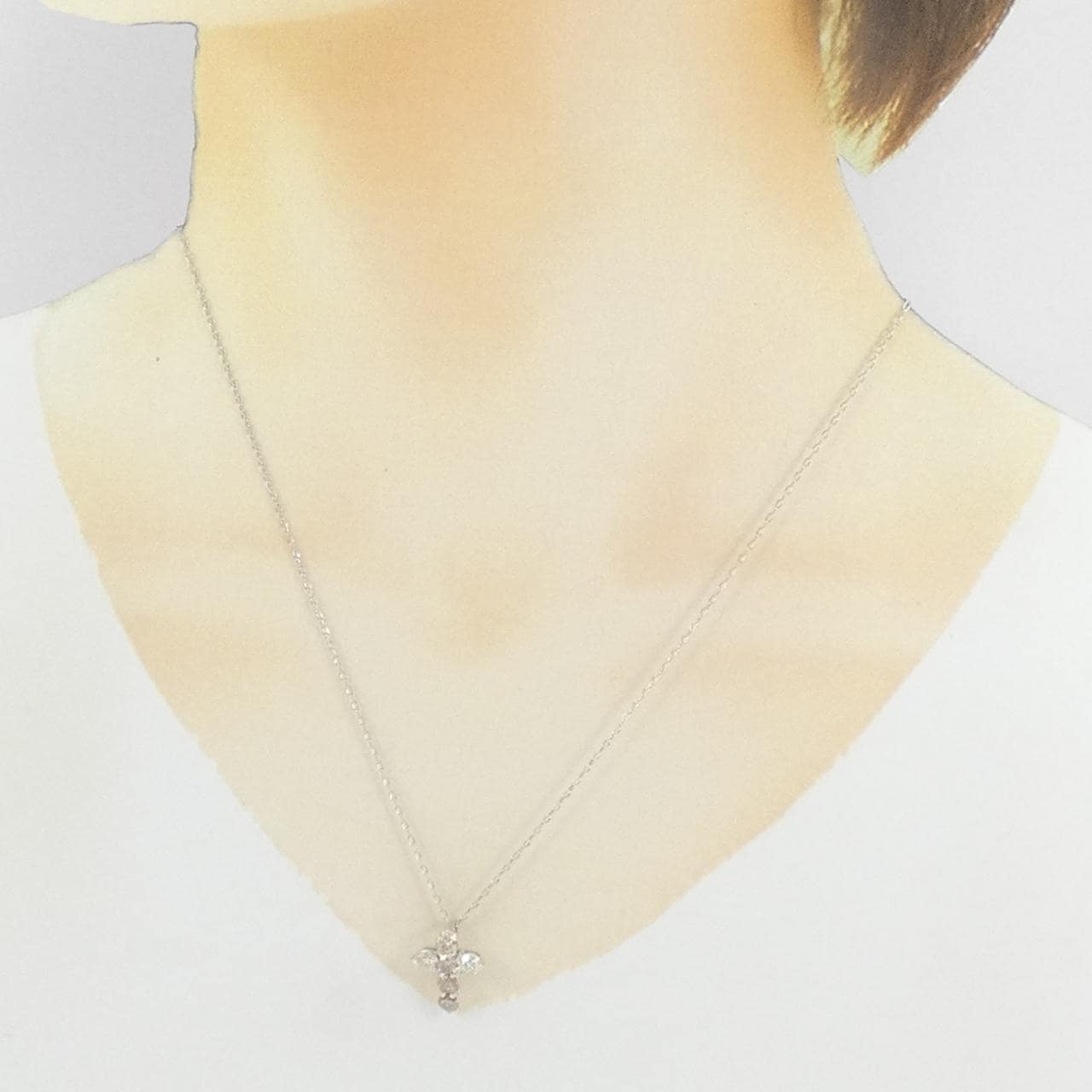 PT900/PT850 クロス ダイヤモンド ネックレス 1.141CT