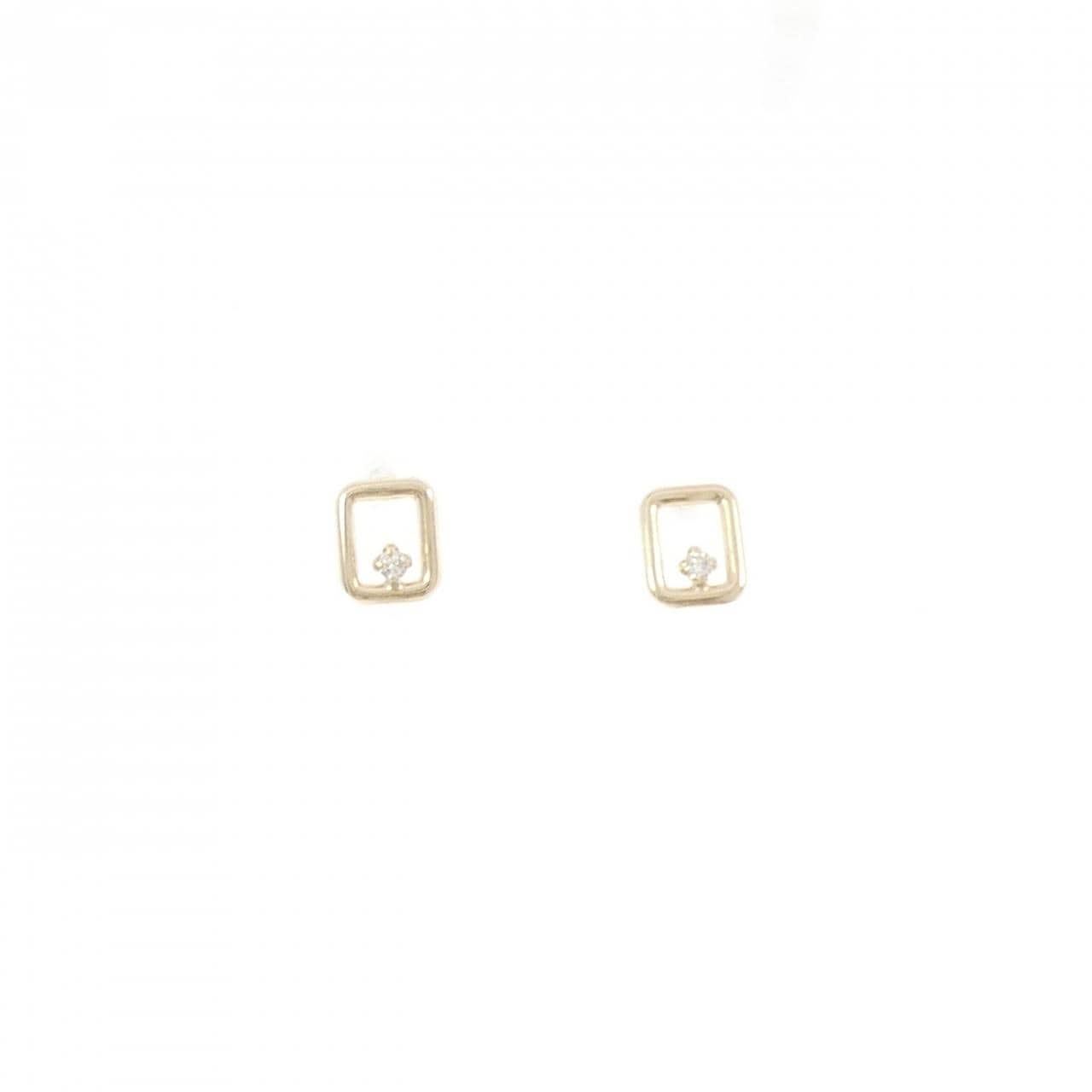 【新品】K10YG ダイヤモンド ピアス 0.024CT