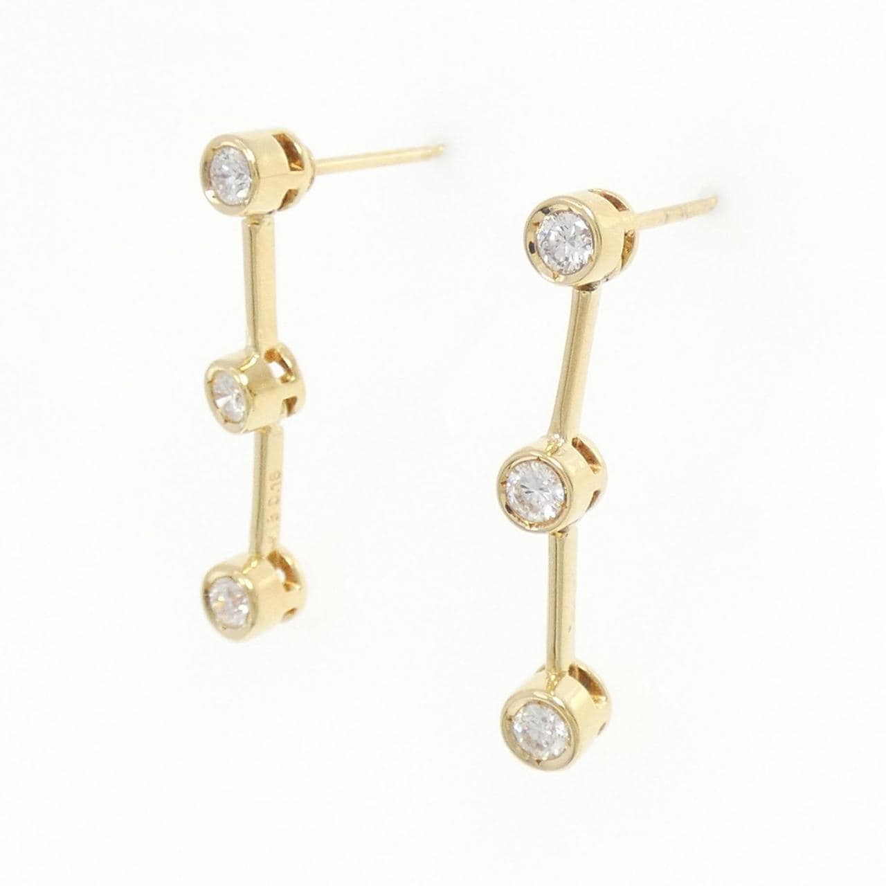 K18YG ダイヤモンド ピアス 0.36CT