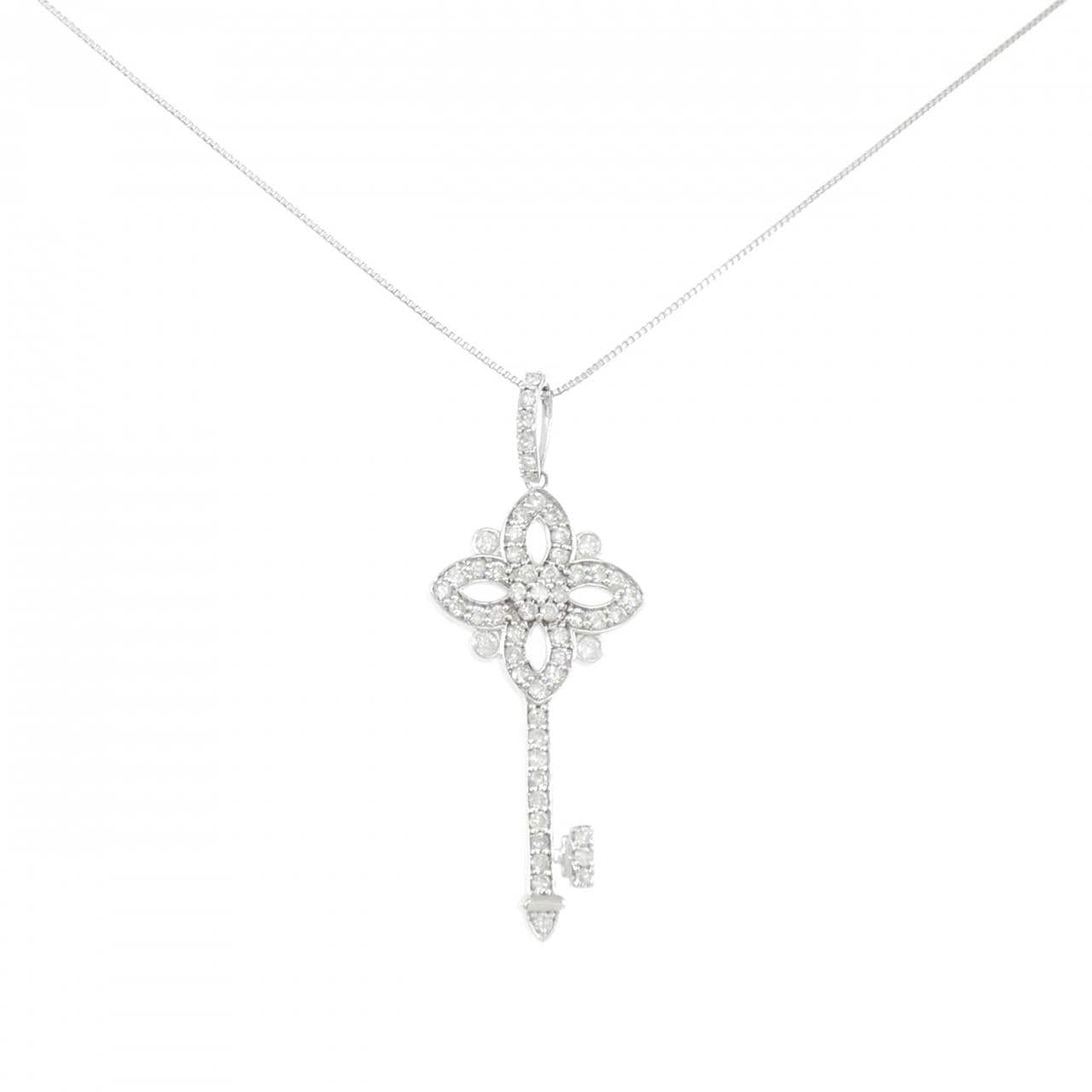 K18WG ダイヤモンド ネックレス 0.50CT