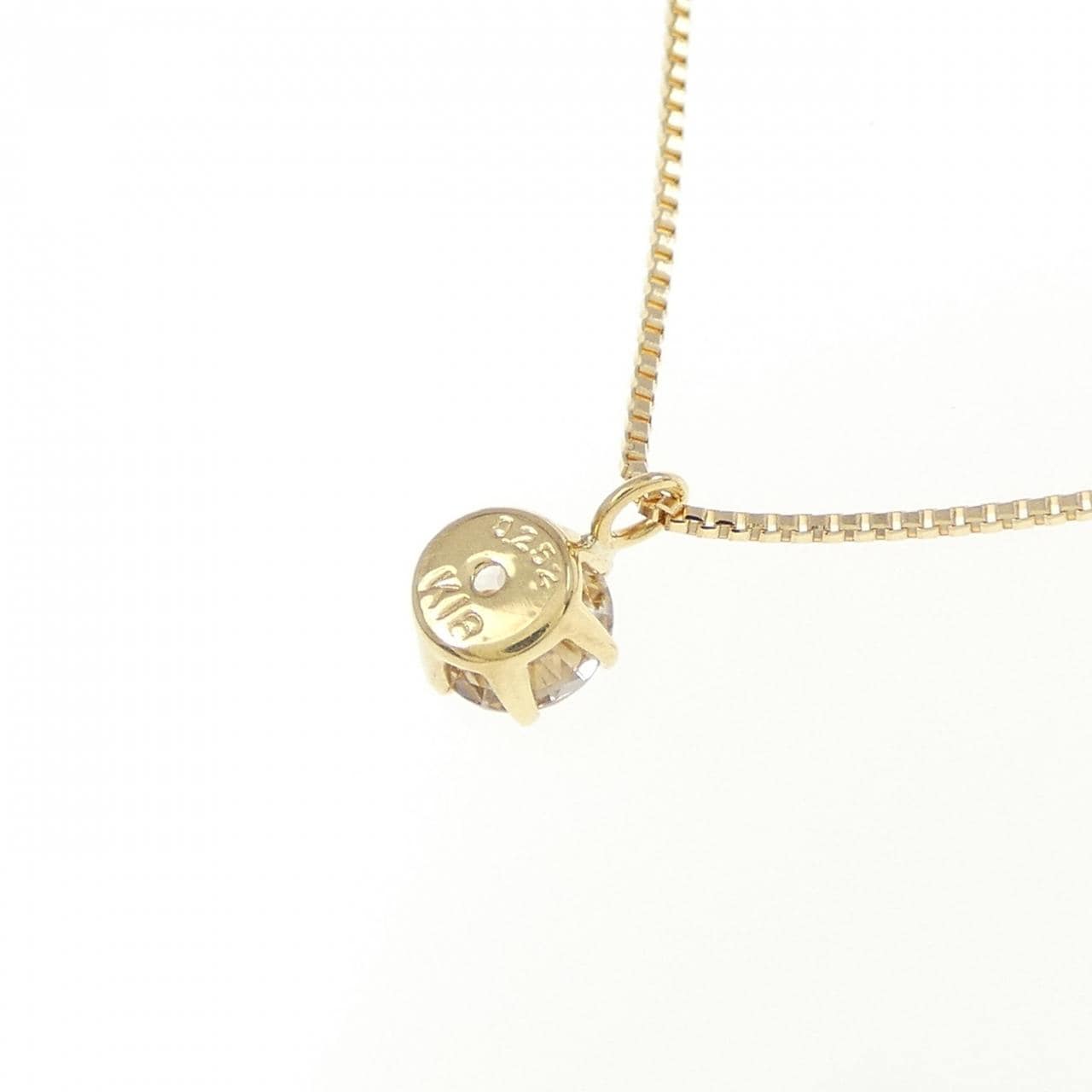 K18YG ソリティア ダイヤモンド ネックレス 0.252CT