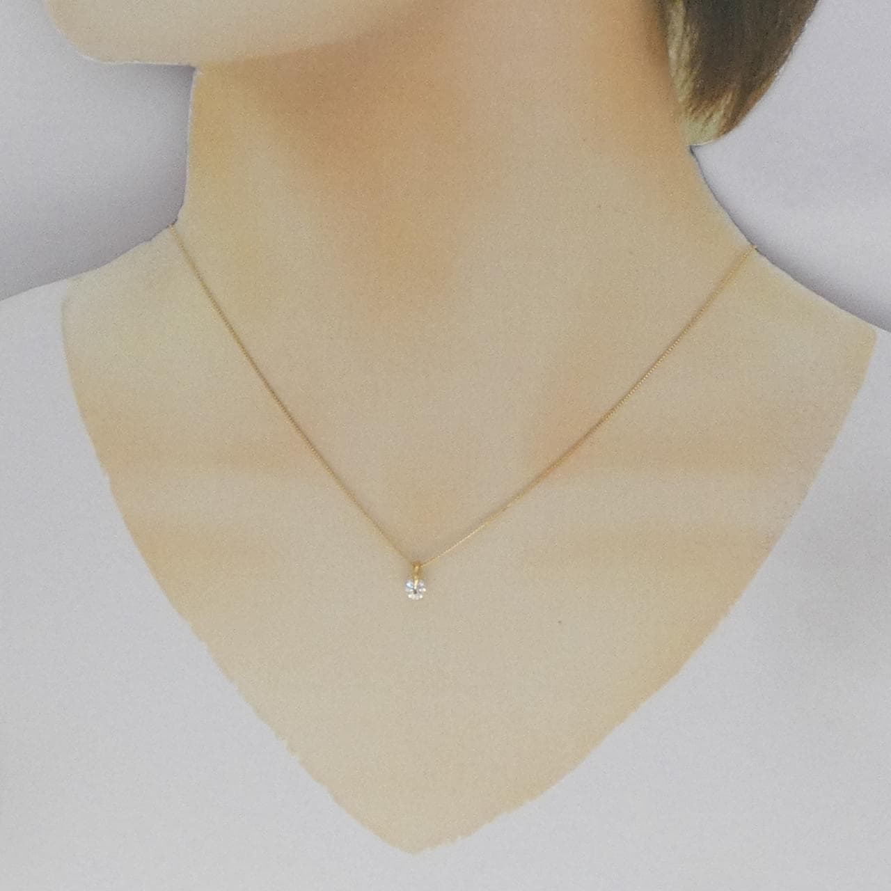 K18YG ソリティア ダイヤモンド ネックレス 0.25CT