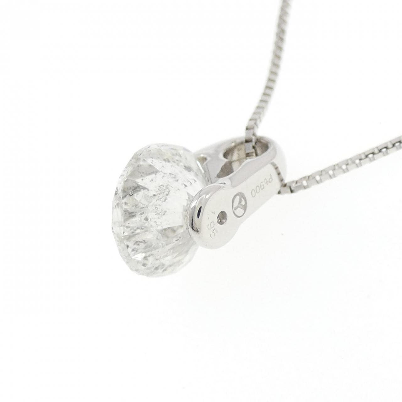 PT900/PT850 ソリティア ダイヤモンド ネックレス 1.95CT