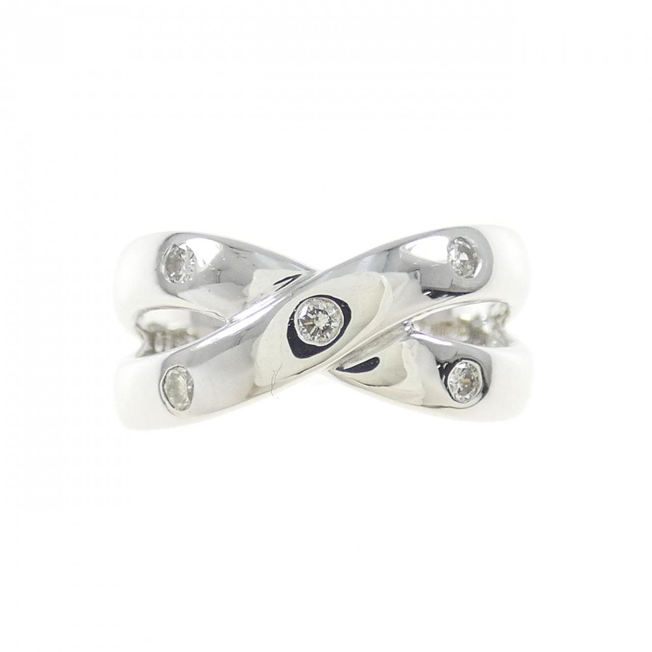 K18WG ダイヤモンド リング 0.10CT