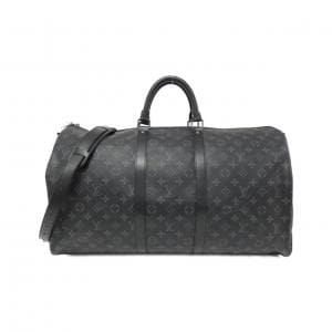 LOUIS VUITTON Monogram Eclipse Keepall Bandouliere 55cm M40605 Boston Bag