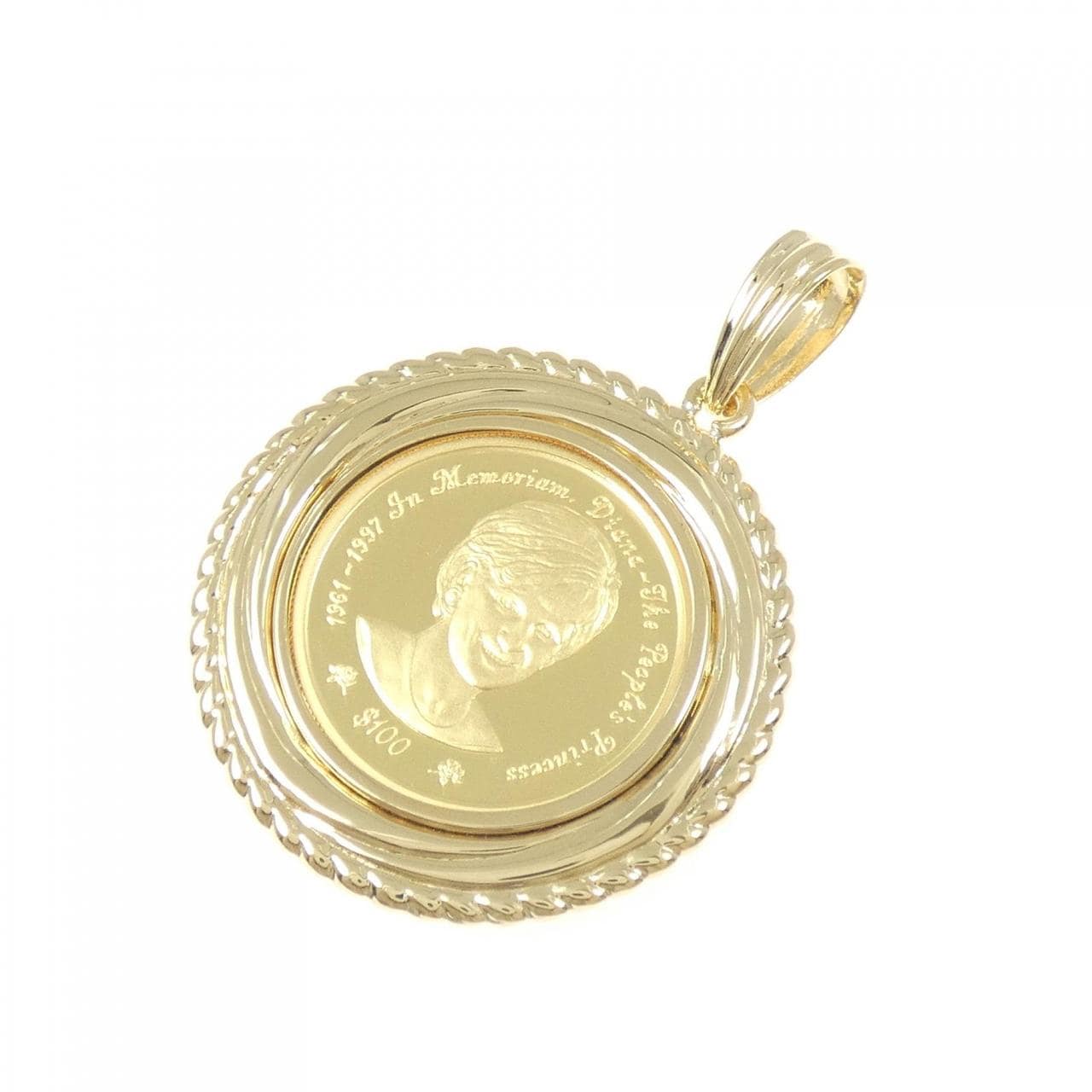 K18(枠） コイン ペンダント