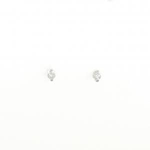 PT900 ソリティア ダイヤモンド ピアス 0.10CT