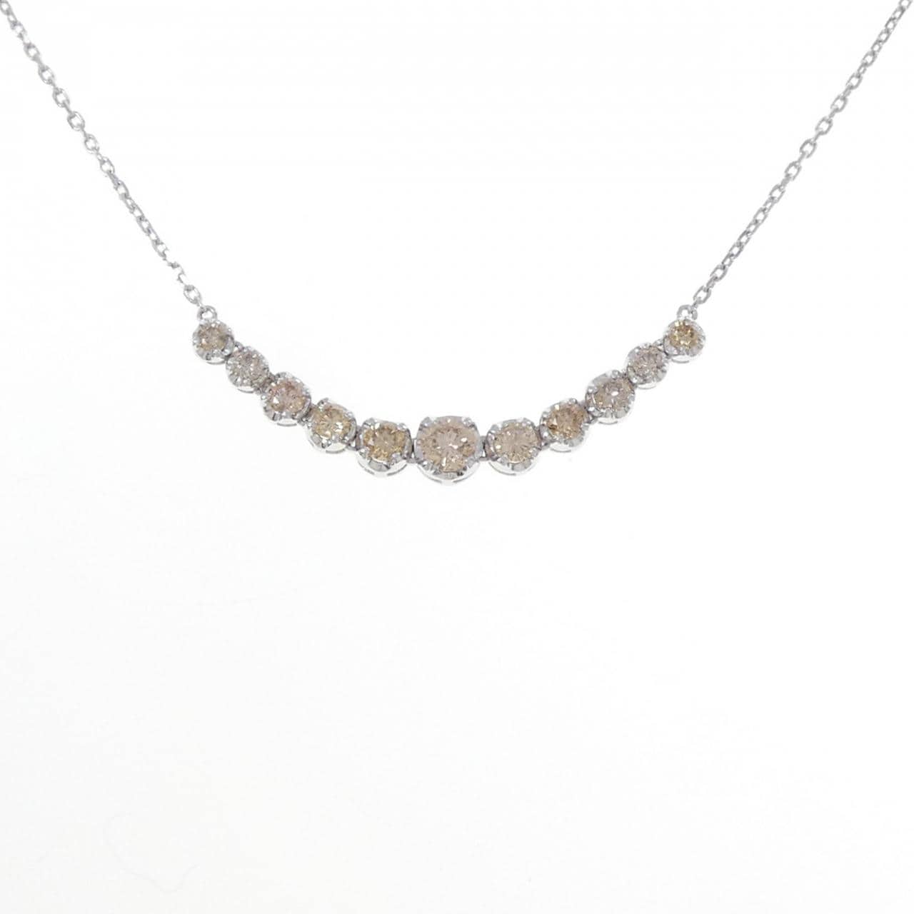 K18WG ダイヤモンド ネックレス