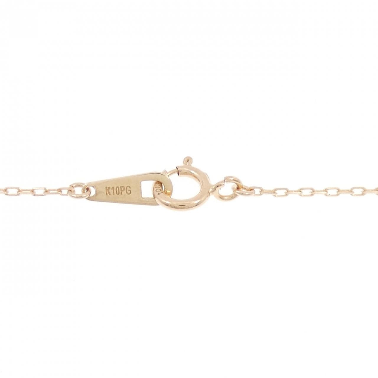 K10PG ホースシュー ダイヤモンド ネックレス 0.20CT