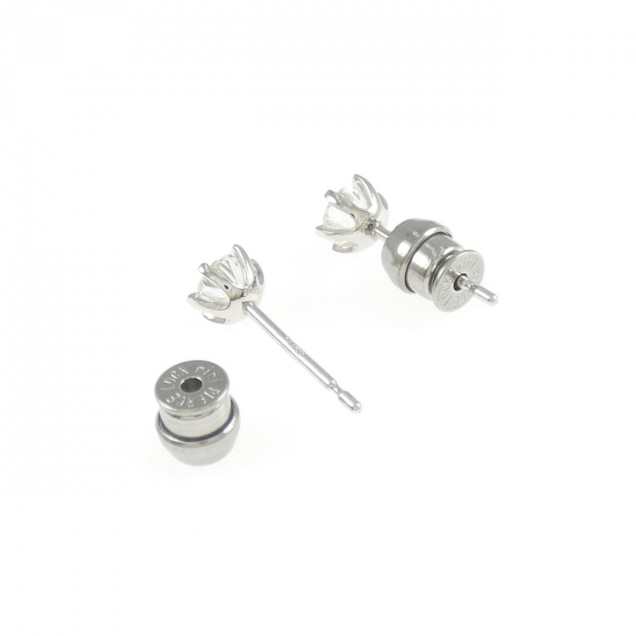 【リメイク】PT900/ST ダイヤモンド ピアス 0.305CT 0.306CT D VVS1 3EXT-EXT-H&C
