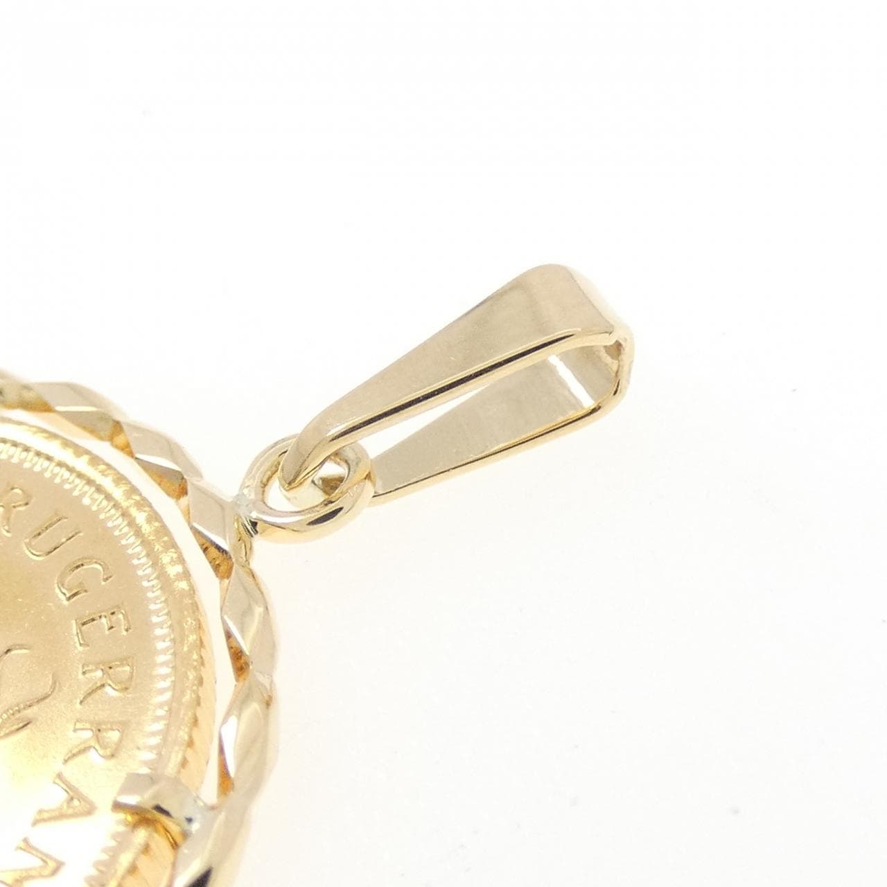 750YG (frame) coin pendant