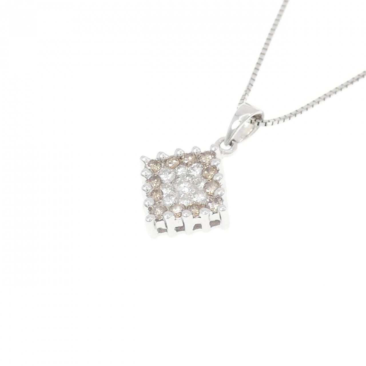 K18WG ダイヤモンド ネックレス 0.45CT