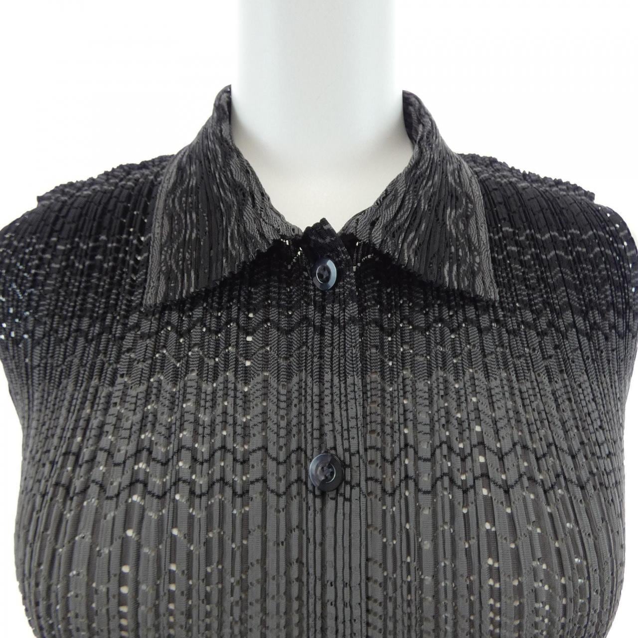 プリーツプリーズ PLEATS PLEASE 2007 メッシュグラデーションボーダー PP73-JJ502 7562073 ベスト