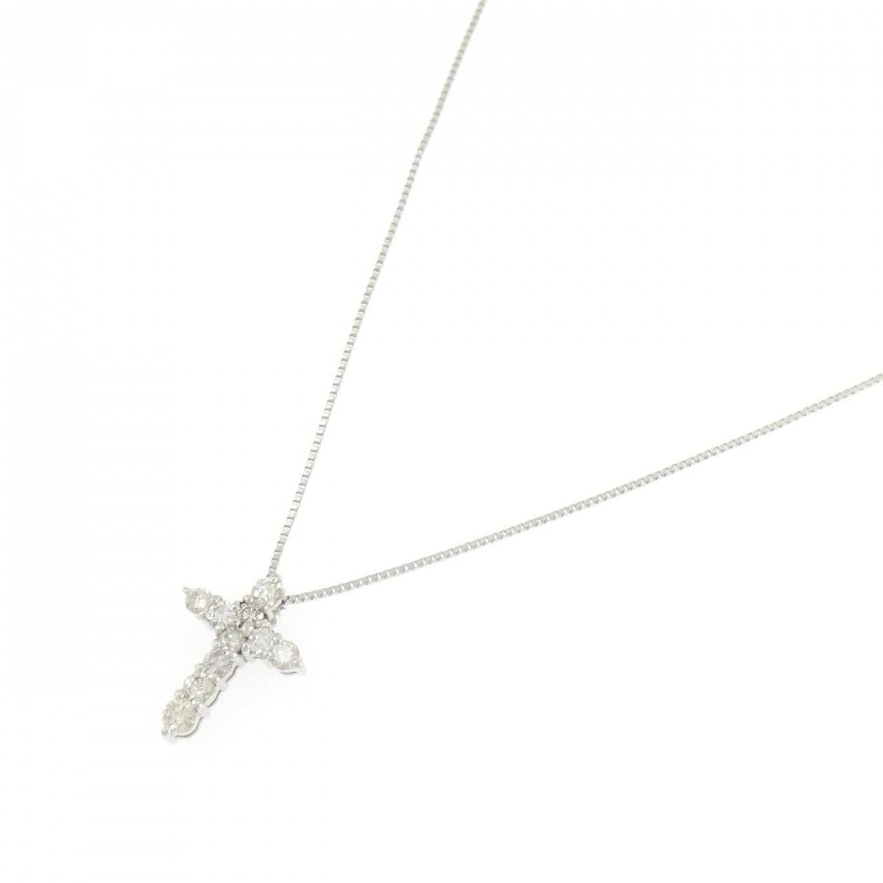 PT900/PT850 クロス ダイヤモンド ネックレス 0.50CT