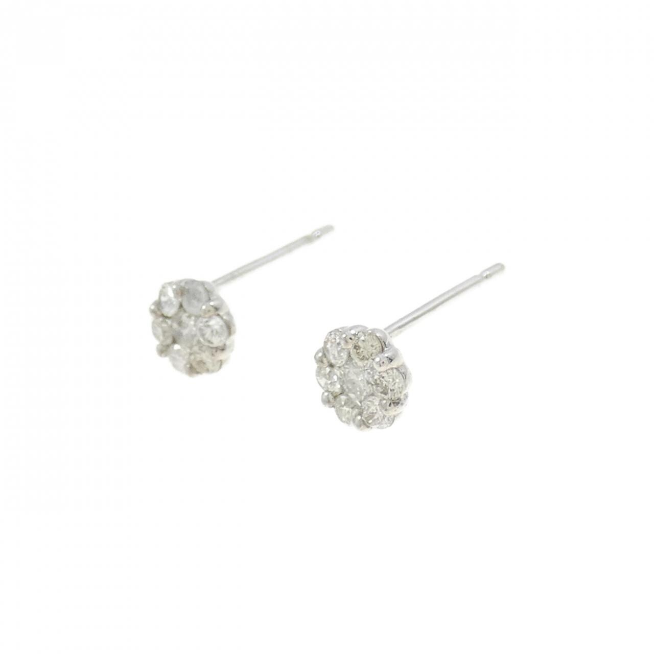 K18WG ダイヤモンド ピアス 0.2CT