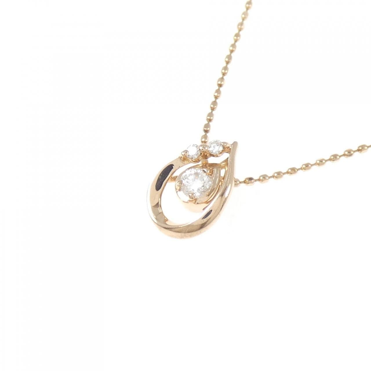 K10PG ダイヤモンド ネックレス 0.10CT