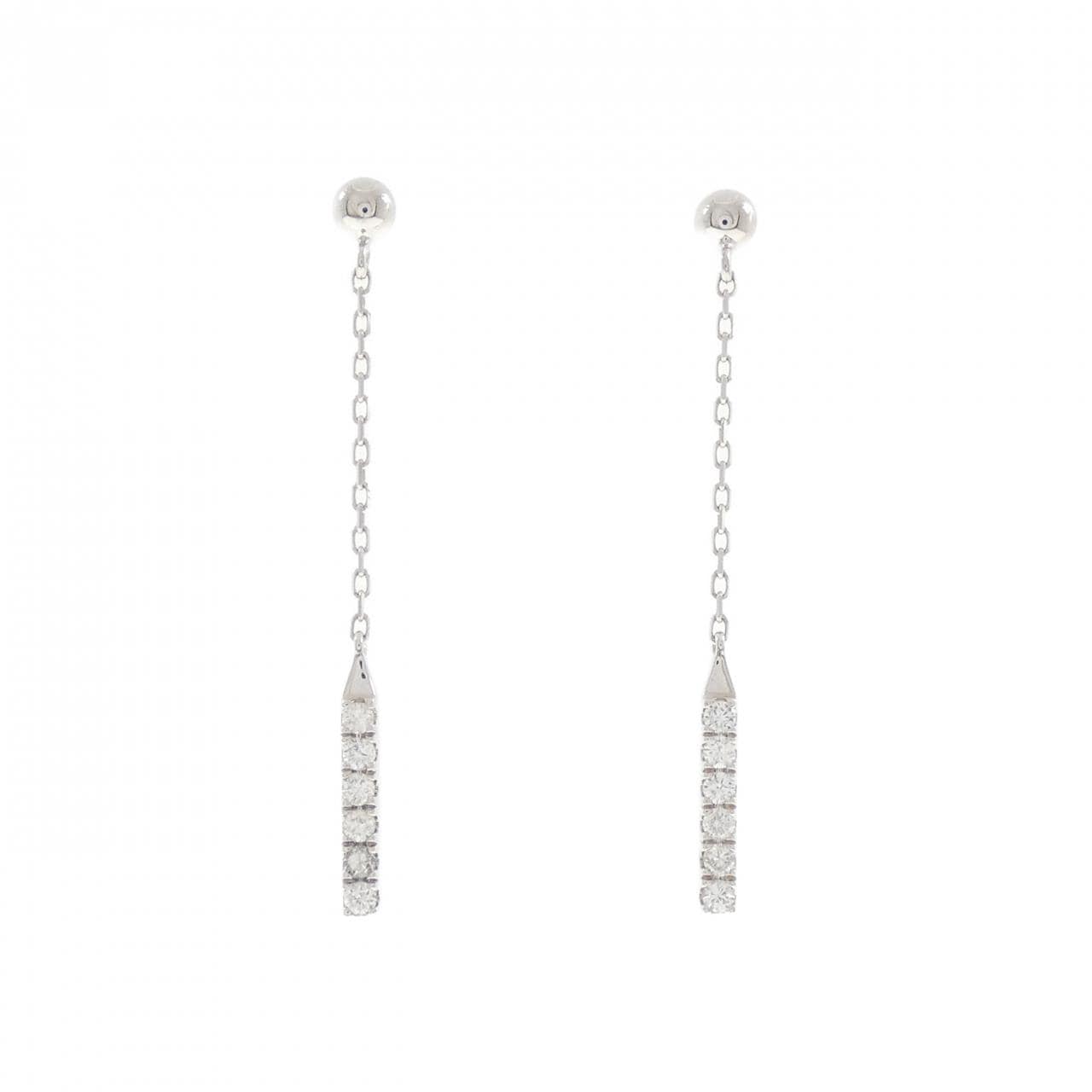 K18WG ダイヤモンド ピアス 0.20CT