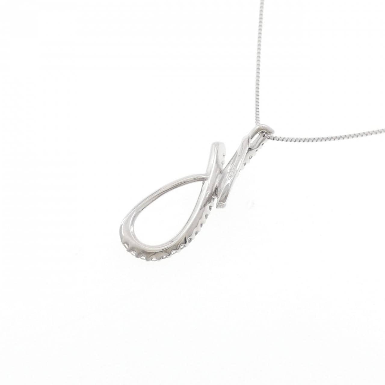 K18WG ダイヤモンド ネックレス 0.16CT