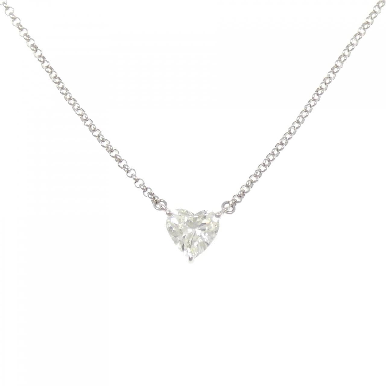 PT900/PT850 ダイヤモンド ネックレス 0.787CT K SI2 ハートシェイプ