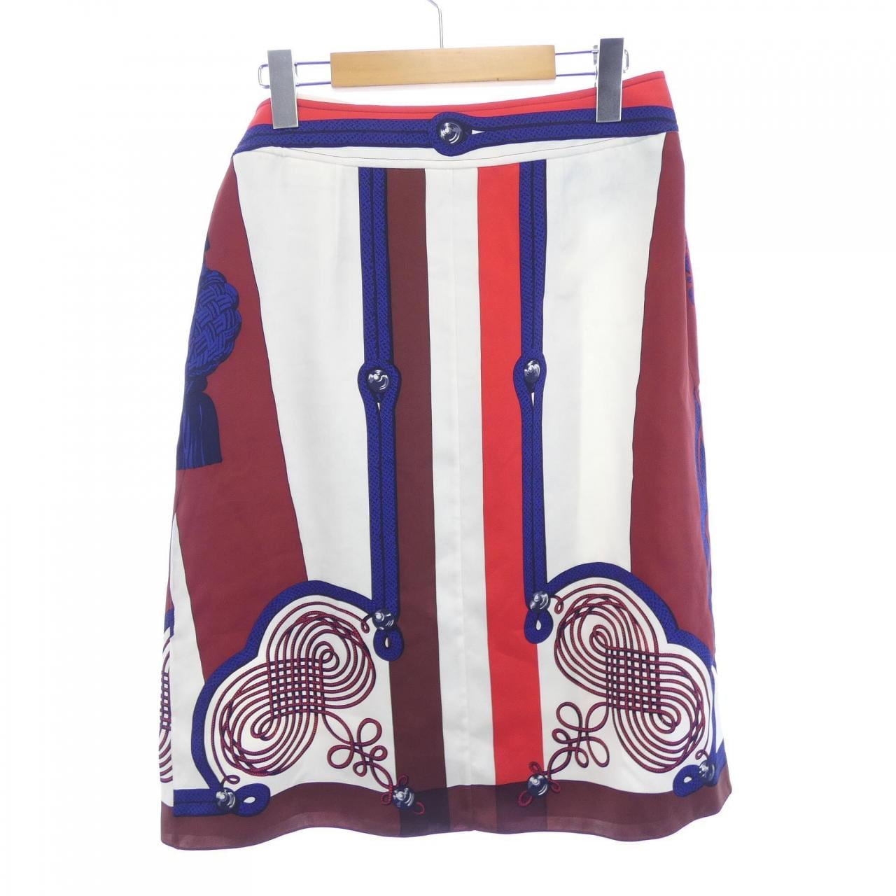 エルメス HERMES シェーヌダンクル *06-7300 ツイルレーヌ スカート