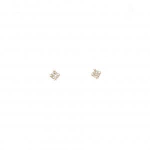 K18PG ソリティア ダイヤモンド ピアス 0.20CT