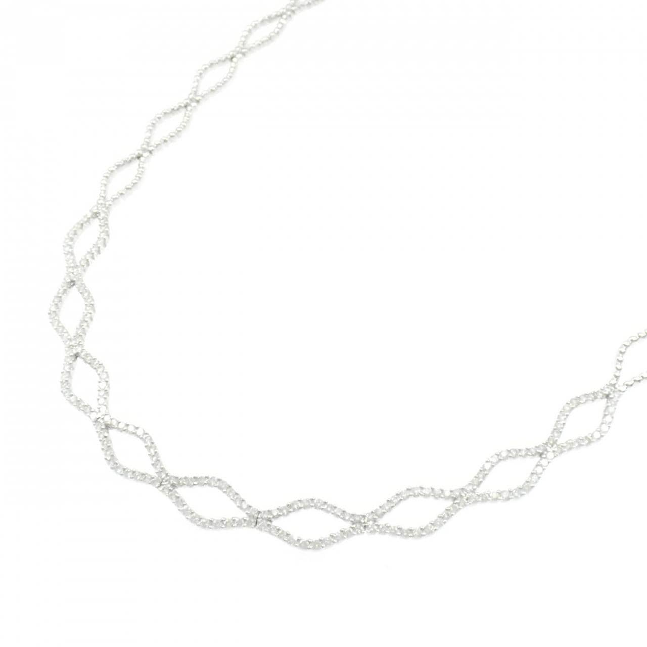 K18WG ダイヤモンド ネックレス 2.22CT