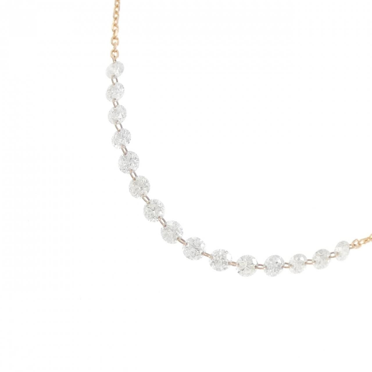 K18PG ダイヤモンド ネックレス 1.00CT