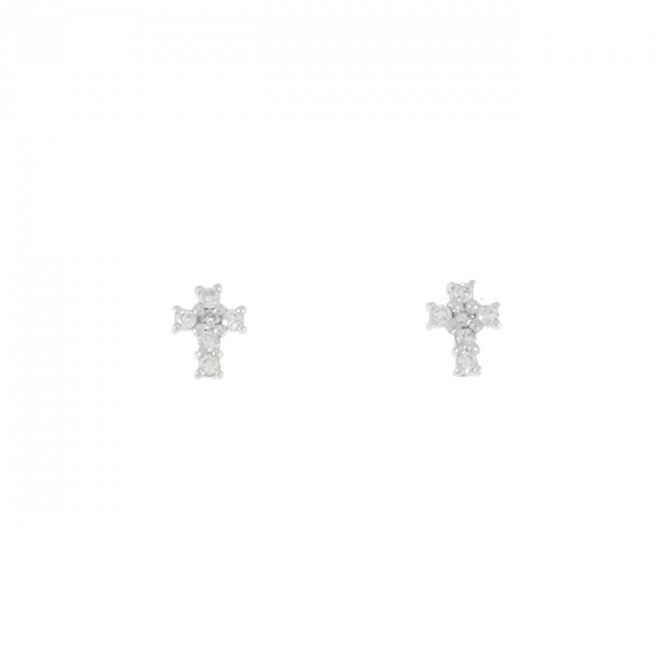 PT Cross Diamond Earrings 0.10CT