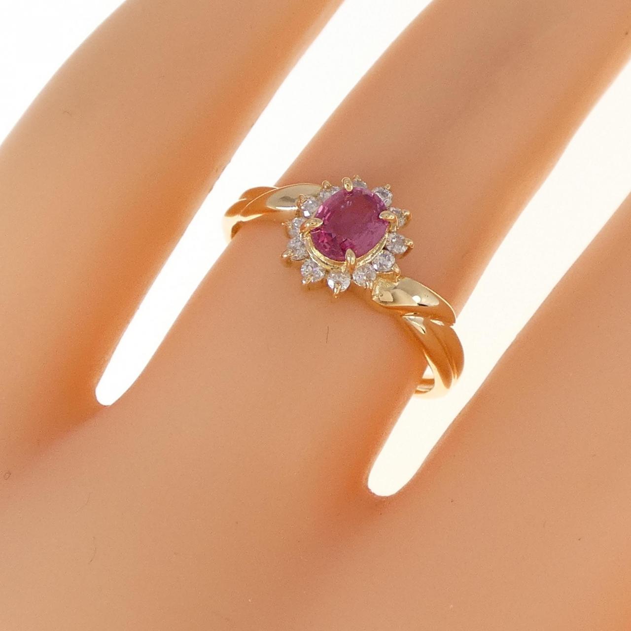 K18YG ruby ring