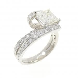 PT900 ダイヤモンド リング 1.559CT L SI2 ファンシーカット