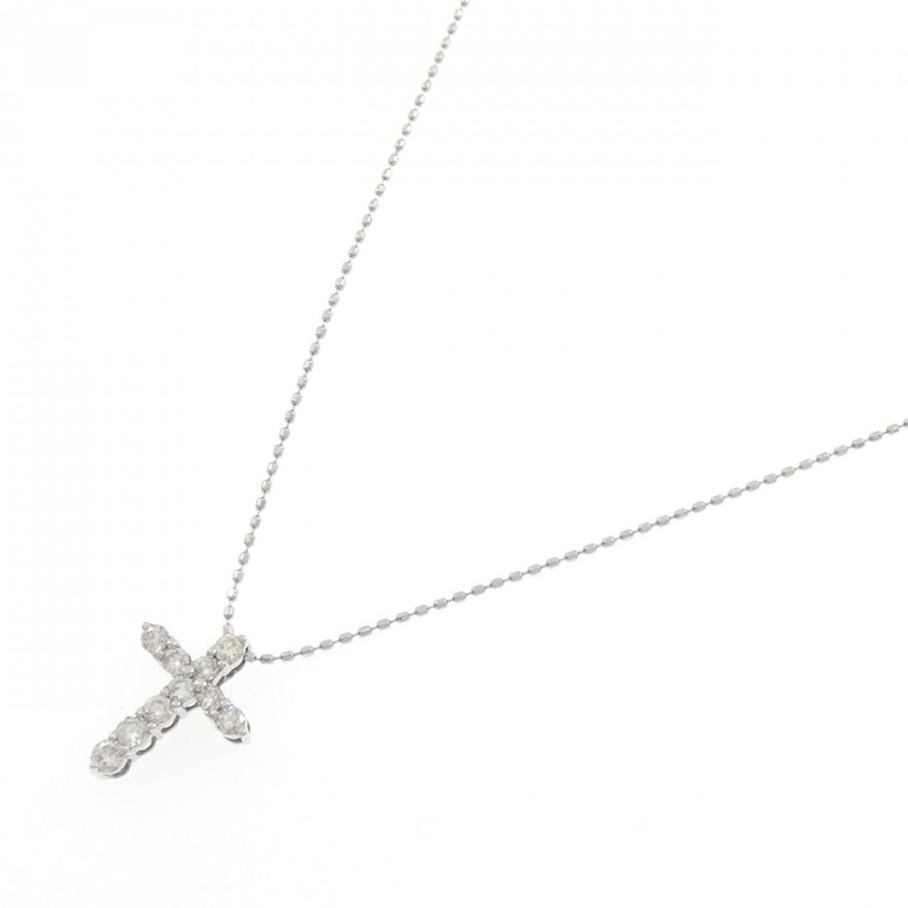 PT900/PT850 クロス ダイヤモンド ネックレス 0.30CT