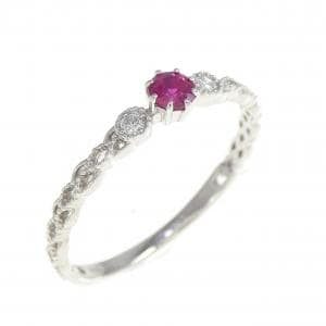 PT900 ルビー リング 0.15CT