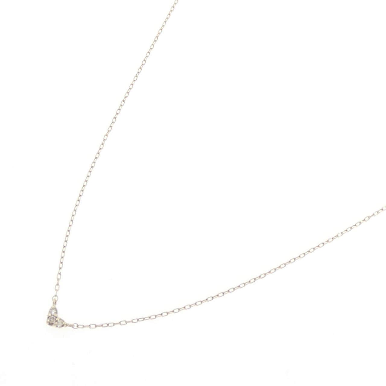 K10YG ハート ダイヤモンド ネックレス 0.02CT