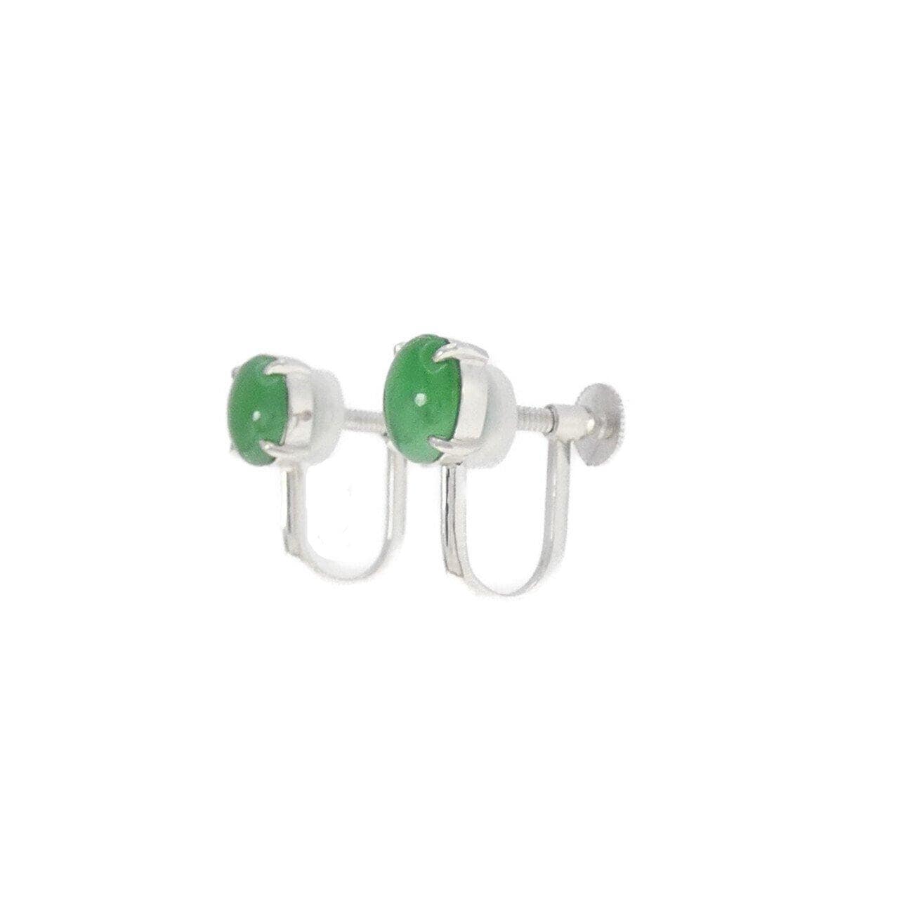 PT900 ヒスイ イヤリング 1.62CT