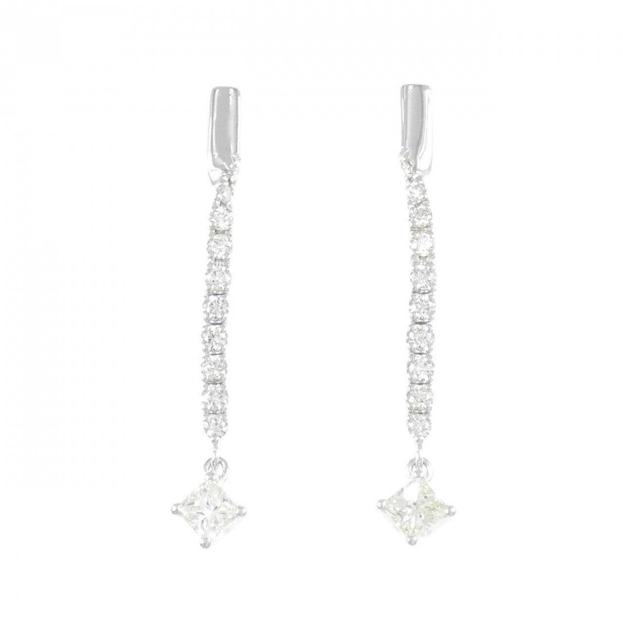 K18WG ダイヤモンド ピアス 0.96CT