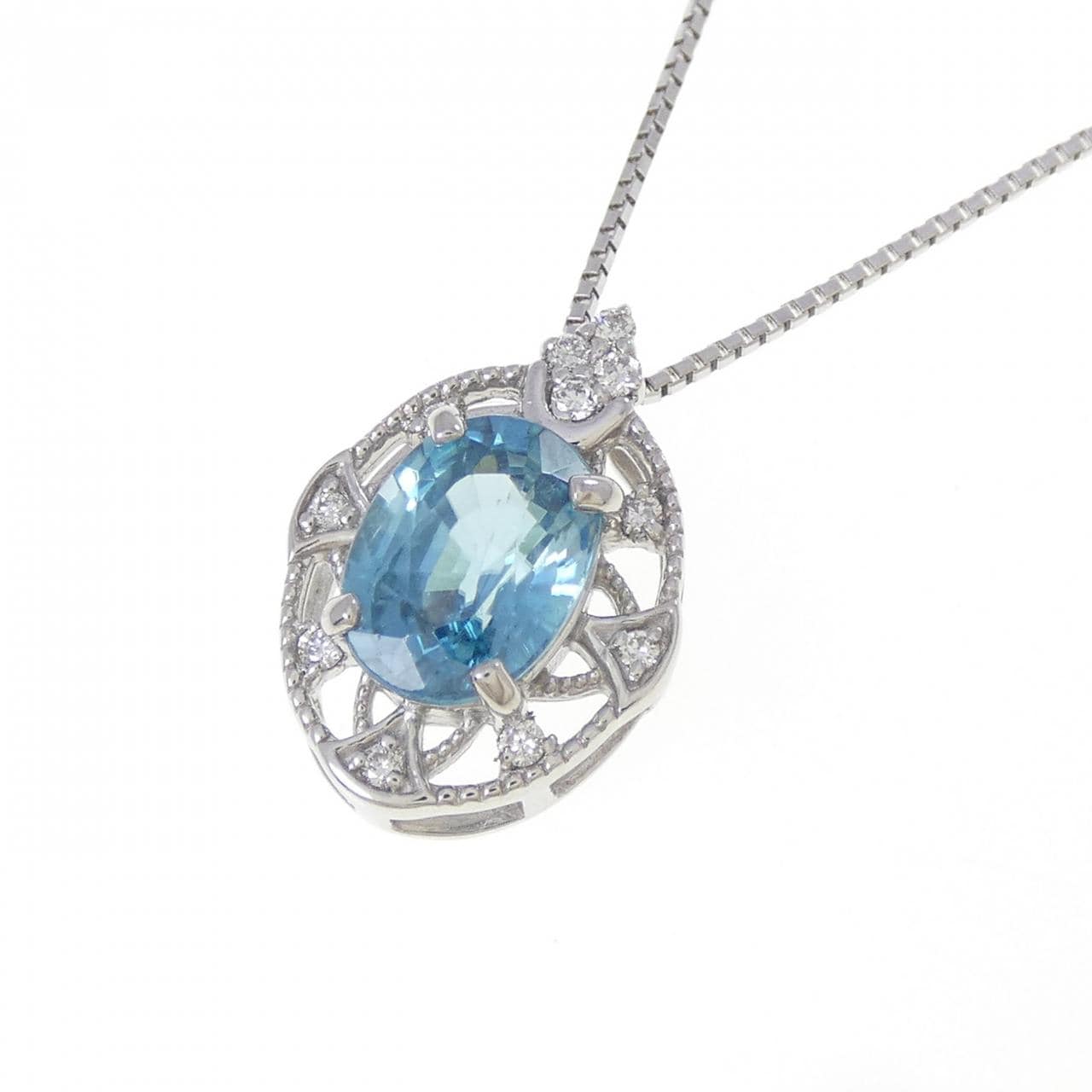 PT900/PT850 ジルコン ネックレス 1.70CT