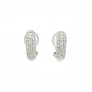 K18WG パヴェ ダイヤモンド ピアス/イヤリング 1.00CT
