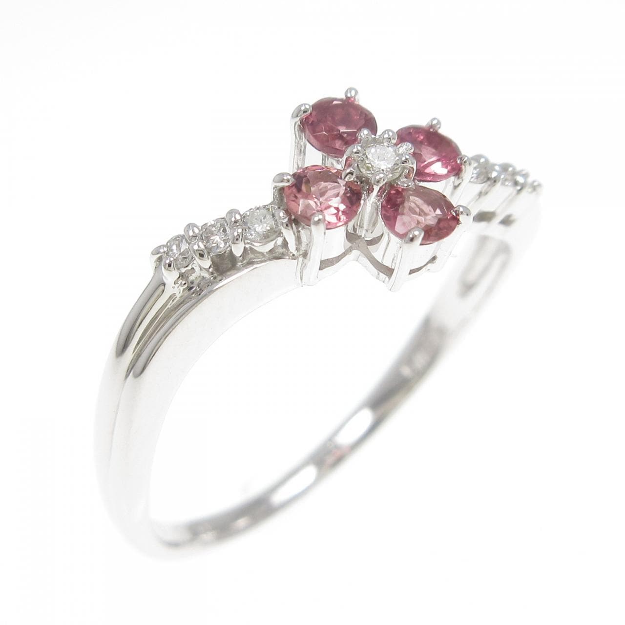 コメ兵｜K18WG フラワー トルマリン リング 0.25CT｜ジュエリー