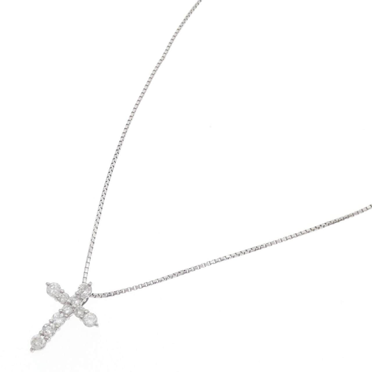 PT900/PT850 クロス ダイヤモンド ネックレス 0.50CT