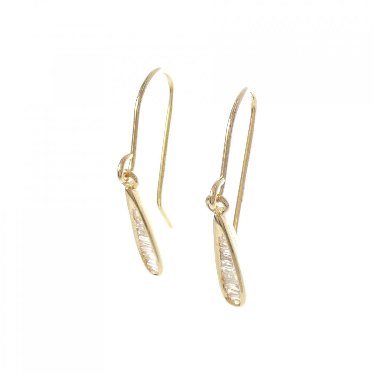 K18YG ダイヤモンド ピアス 0.14CT