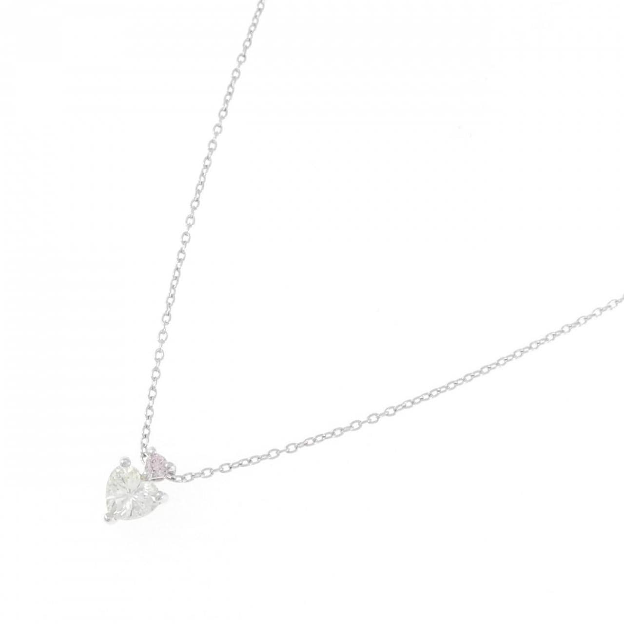 K18WG Heart Diamond Necklace 0.33CT