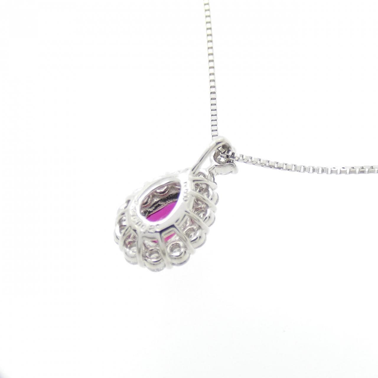 【新品】PT900/PT850 ルビー ネックレス 0.36CT