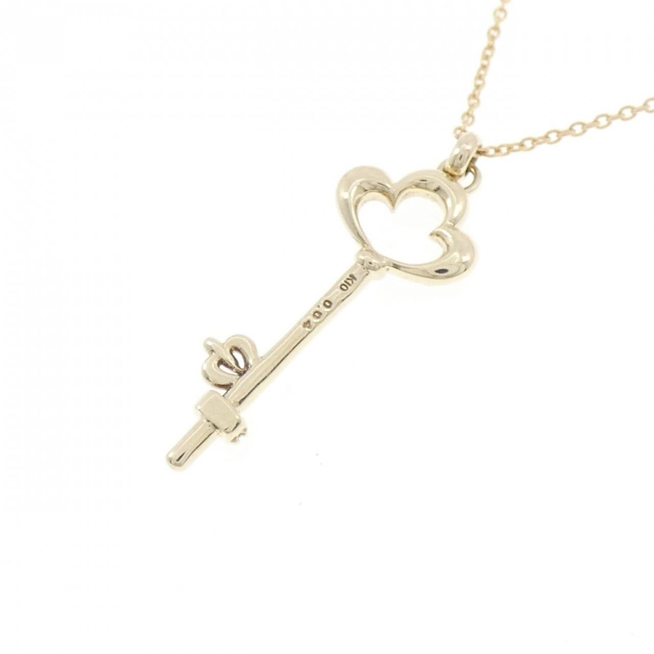 K10YG キー ダイヤモンド ネックレス 0.04CT