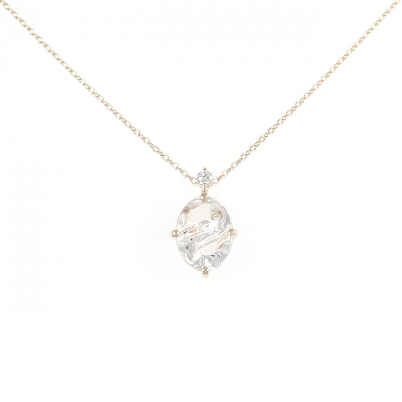 K18PG クオーツ ネックレス 1.32CT