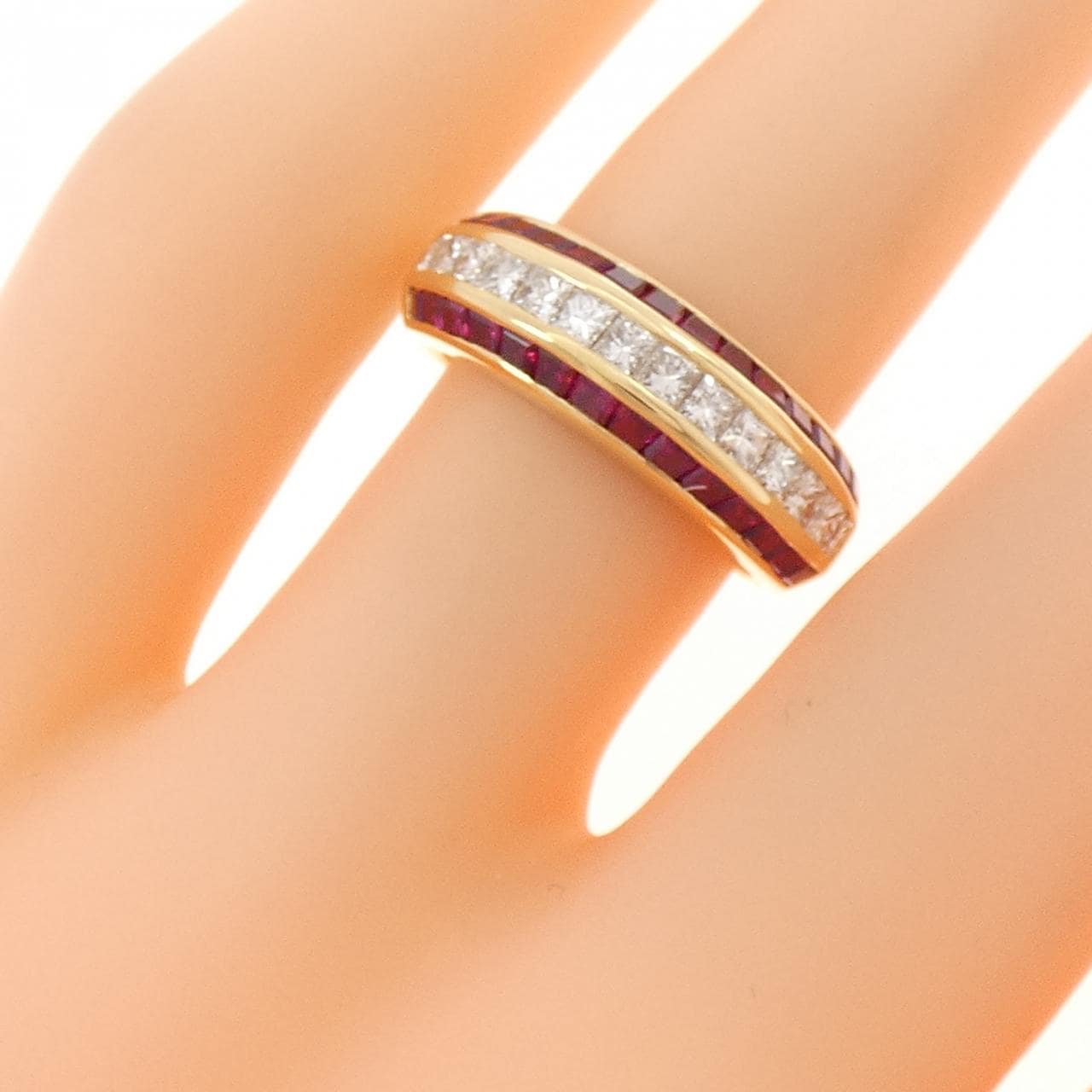 K18YG ルビー リング 1.40CT