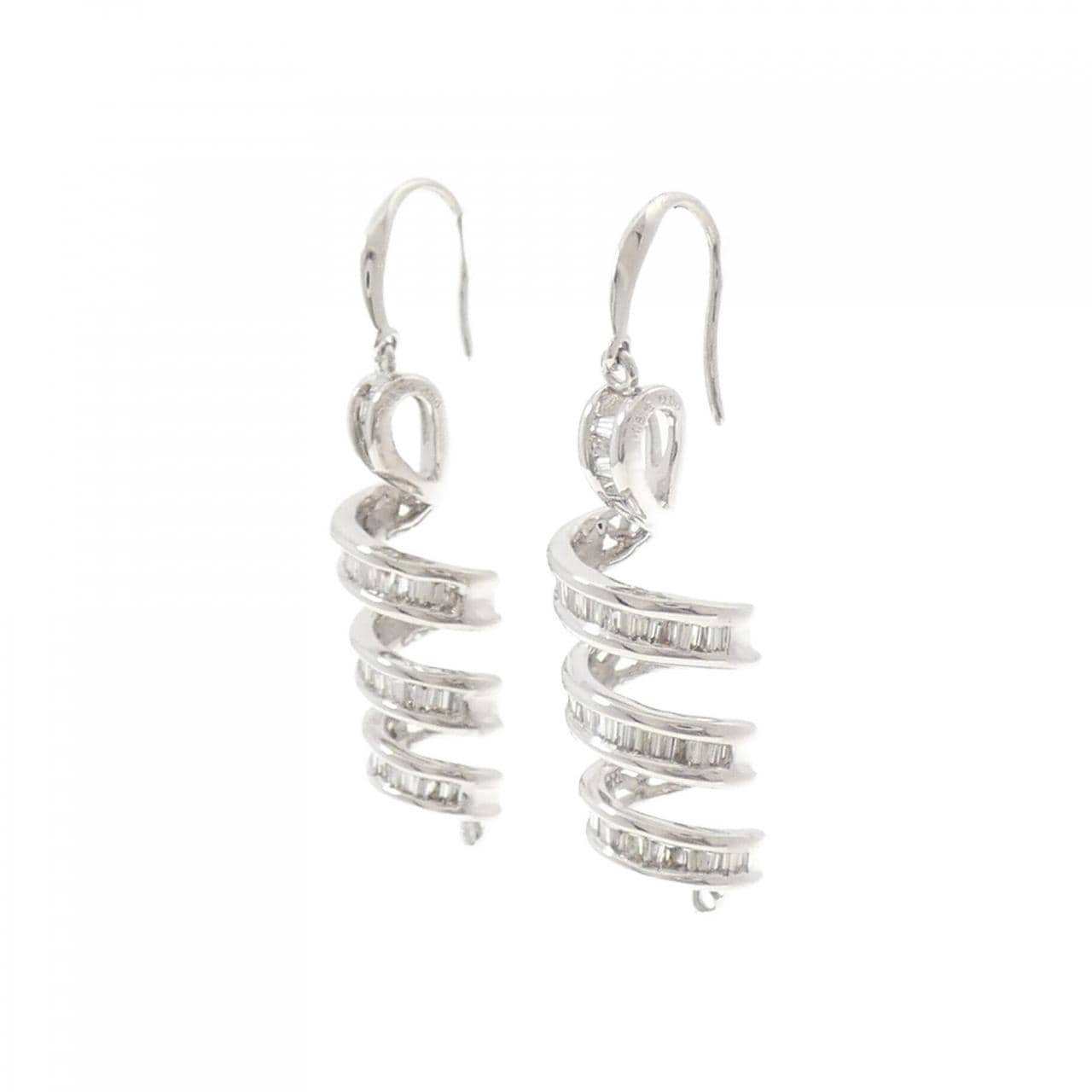 K18WG ダイヤモンド ピアス 1.00CT