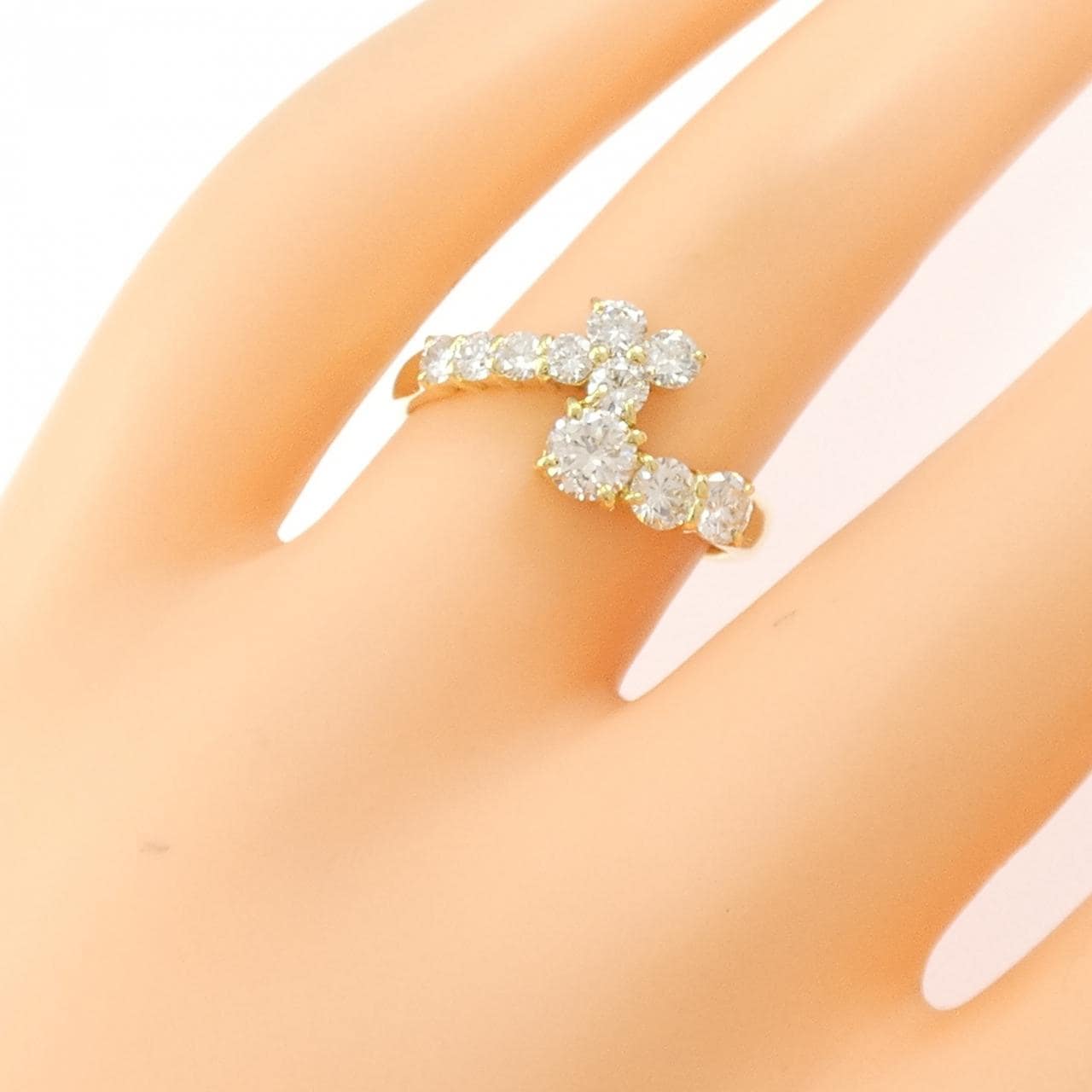 K18YG ダイヤモンド リング 1.01CT